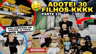 The Life of a Rich Father and His 30 Children in Brookhaven!! (Adopting My Little Baldies - The S...