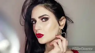 Huda beauty ! Tutorial make up glowy , labbra rosse
