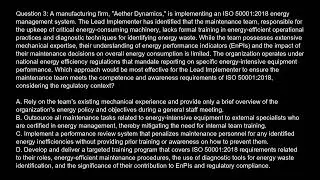 ISO 50001 2018   Energy Management System Lead Implementer Free Practice Test video