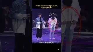When Jin forget to zip up his pants during the concert 😂