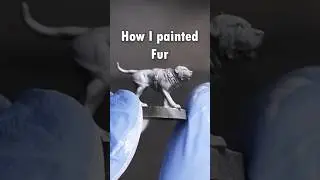 Рисование миниатюры с мехом, одной из собак Гексбейна #руководствопокраске #покраскаWarhammer