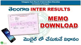 TS Inter Results and Download memo in mobile