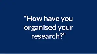 Step Up to Masters: Organising information