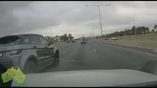 BAD Driving Australia - RANGE ROVER at speed swerving through traffic - SUNSHINE VICTORIA