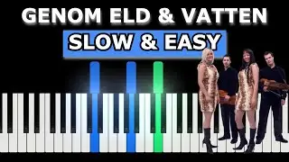 Genom Eld & Vatten - SLOW & EASY - Sarek | Piano Tutorial