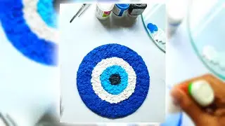 Evil Eye Painting With Tissue Paper🧿💫 #art #carft #aeloarts