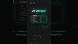 🌟 CC Star Burst Effect Explained | After Effects Motion Graphics
