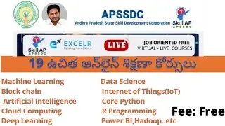 APSSDC-EXCELR Free Online Training Programs (AI,ML,IoT,Deep Learning, Data Science,Cloud..etc