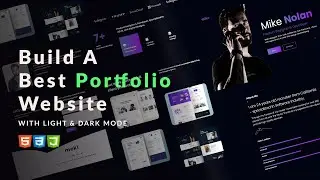 Build a Modern Portfolio website with Light/Dark Mode Setting in Hindi || Html-Css-Js ||  Part-1