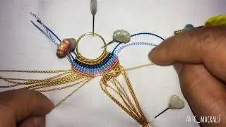 Tutorial aretes en macramé by Arte Macralú.