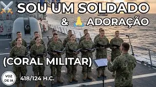 🙏⚔ SOU UM SOLDADO E ADORA&Ccedil;&Atilde;O | HARPA CRIST&Atilde; 418/124 (CORAL MILITAR)