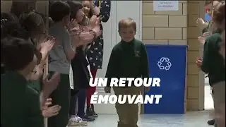 Un gar&ccedil;on de 6 ans survit au cancer et fait un retour touchant &agrave; l'&eacute;cole