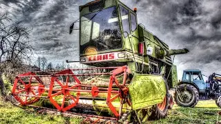 Старый ржавый Claas Dominator 85 косит пшеницу | Farming Simulator 22