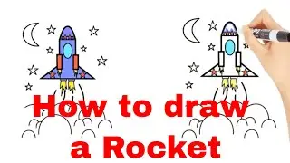 How to draw a Rocket | Rocket Drawing Easy | Junior Angel Art