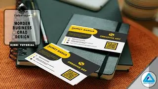 Morden Business Card Design | with QR code | Inkscape Hindi Tutorial