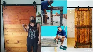 COMO FAZER UMA PORTA Caseira gastando menos de 100 reais - PORTA de PALLETS  CELEIRO CASEIRA