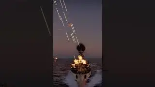 USS Battleship Unleashes Devastating Night Barrage Against Incoming Aerial Threats