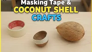 🥥Coconut Shell & Masking Tape Craft | DIY Home decor | Showpiece Making #diy #craft #art #homedecor 