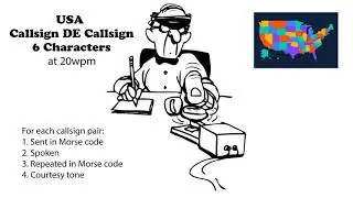 USA Callsign DE Callsign - 6 Characters - 20wpm