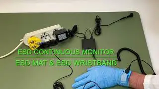 ESD Continuous monitor for ESD benchmat + ESD wristband