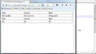 HTML - 8 - Table Width, Cellspacing and Cellpadding