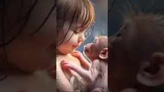 Sad Emotional Story of Little Girl & Baby Monkey in Rain | Heart Touching Short Film