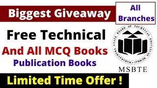 Free All Technical Publication Theory Books And All MCQ Books For MSBTE Diploma Students| All Branch