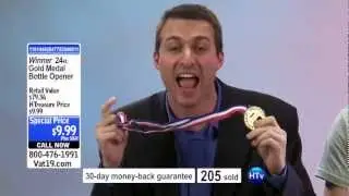 Awesome Shopping Network Host Fail - Winner Medal Bottle Opener