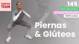 Piernas & Glúteos 🔥| Entrenamiento bajo impacto, principiantes y embarazadas ✨| 22/30