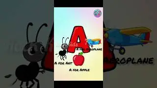 A B C D English alphabet three words for kids #kidsshorts#kidsviral#englishletters#trendingvideos