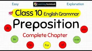 Class 10 Preposition | Class 10 English Grammar Prepositions