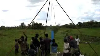 Manual Drilling Process for Clean Water in northern Uganda