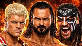 Cody Rhodes vs Drew McIntyre vs Jacob Fatu | Triple Threat Match | WWE 2K25 🔥 dubbed in Hindi 