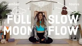 FULL MOON SLOW FLOW 🌝 moon in taurus | earth sign yoga [25 min]