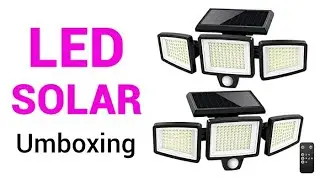 L&aacute;mpara Solar LED, con Sensor de movimiento Umboxing