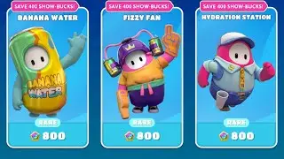 Fall Guys Store - Jan. 30, 2023 🍌Banana Water 🥤Fizzy Fan 🫗 Hydration Station 🚙Wasteland Warriors
