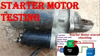 How to check self starter of vehicles