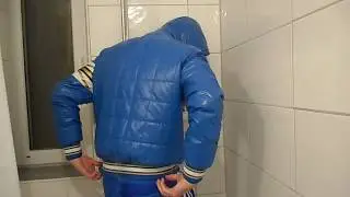 Shiny nylon RedBridge jacket, Adidas Cal Surf and Nike windbreaker get wet and soaked