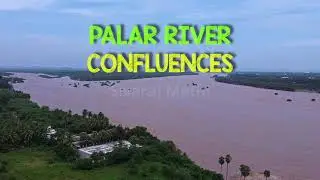 Palar river confluence with tributaries at different locations | #4K #AerialView #DroneView