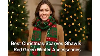 🧣 Лучшие рождественские шарфы, шали, красные, зеленые, зимние аксессуары | Клетчатый шарф Ramede ...