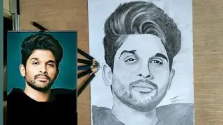 How to draw a face/ Allu Arjun/ how to draw a boy face