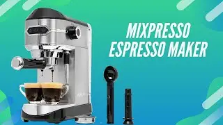 Mixpresso Espresso Maker, 15 Bar Espresso Machine With Milk Frother, Fast Heating