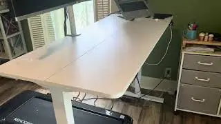 Review of Furmax Electric Height Adjustable Standing Desk Large #homeoffice #standingdesk
