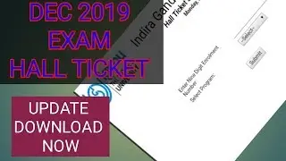 Ignou dec 2019 exam hall ticket update