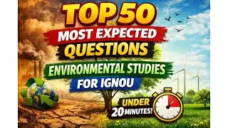 ⚠️ Don&rsquo;t Go to IGNOU Exam Before Watching This! | Top 50 EVS MCQs | BEVAE-181