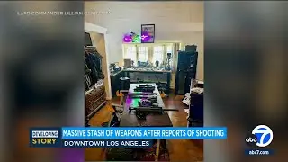 Massive stash of weapons found after reports of shooting in DTLA