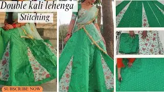 Designer Double Kali Lehenga 💕 Step-By-Step Cutting & Stitching