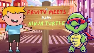 Fruity and the Tiny Turtle Hero | meets a baby ninja turtle