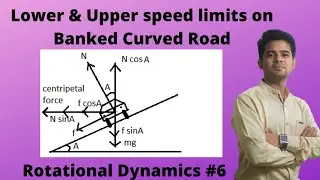 12 Chap 01 | Rotational Dynamics 6 | Lower and Upper speed Limits on Banked Curved Roads
