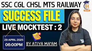 Success File |Reasoning Live mock test : 2 | SSC CGL CHSL MTS Railway | 5 MAY 2025 | BY EDU HUB